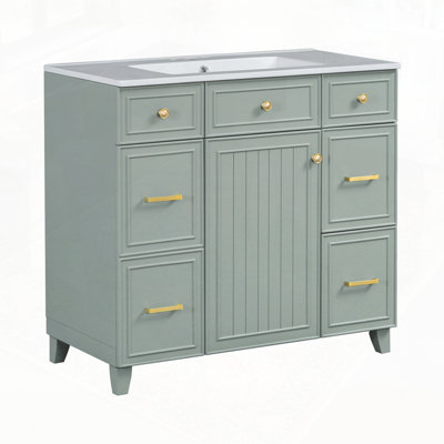 Bathroom Vanity with Ceramic Sink