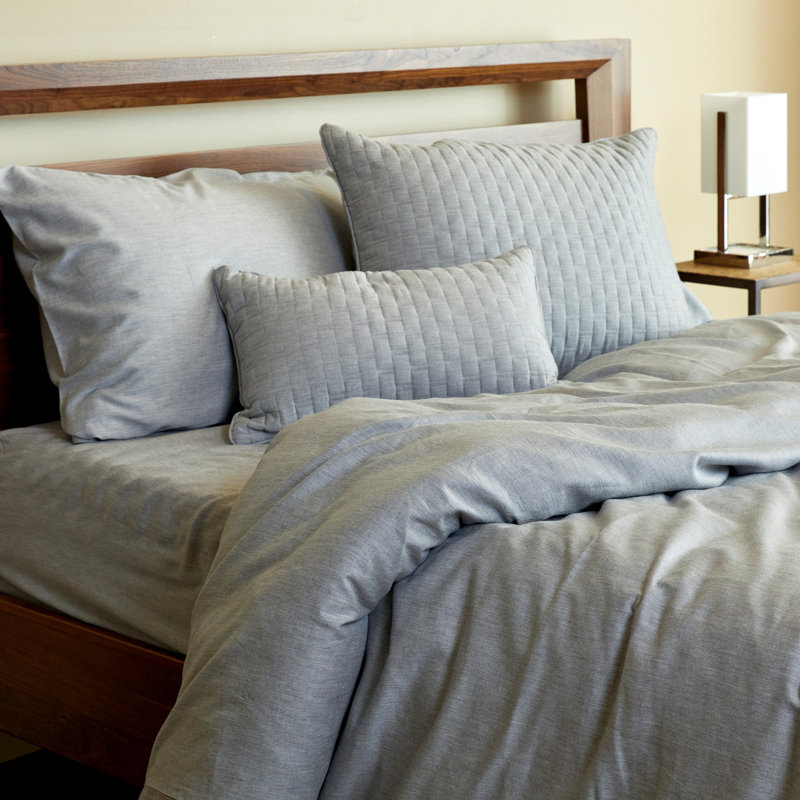 Housse de couette BedVoyage - Viscose de bambou + coton - respirante et légère, Housse de couette pour très grand lit, Argent