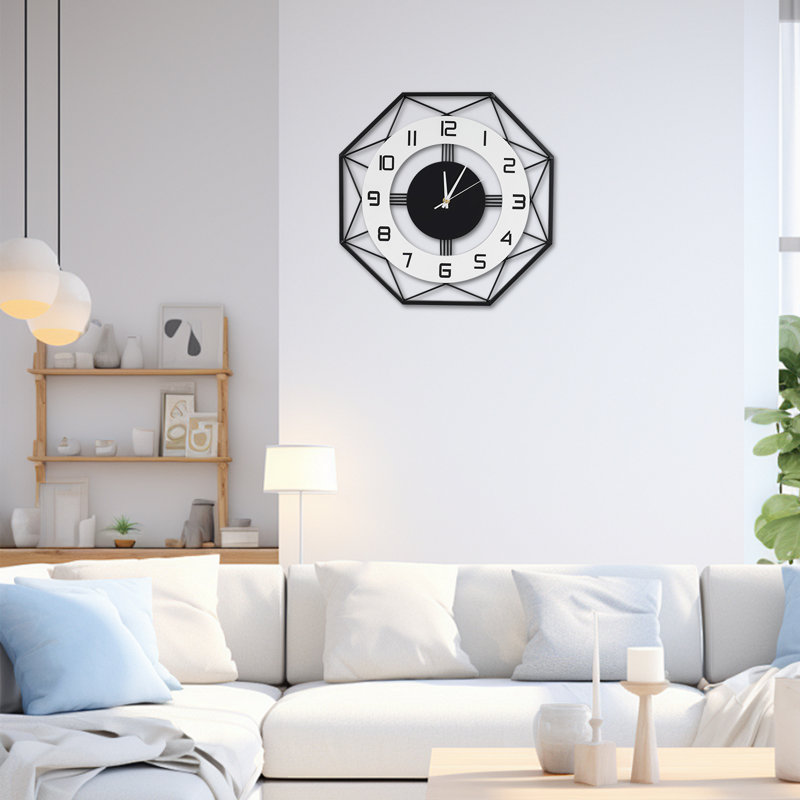 Decorative Wall Clock, Black