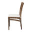 Chaise de salle à manger moderne avec coussin en rotin naturel et acajou de style bohémien moderne