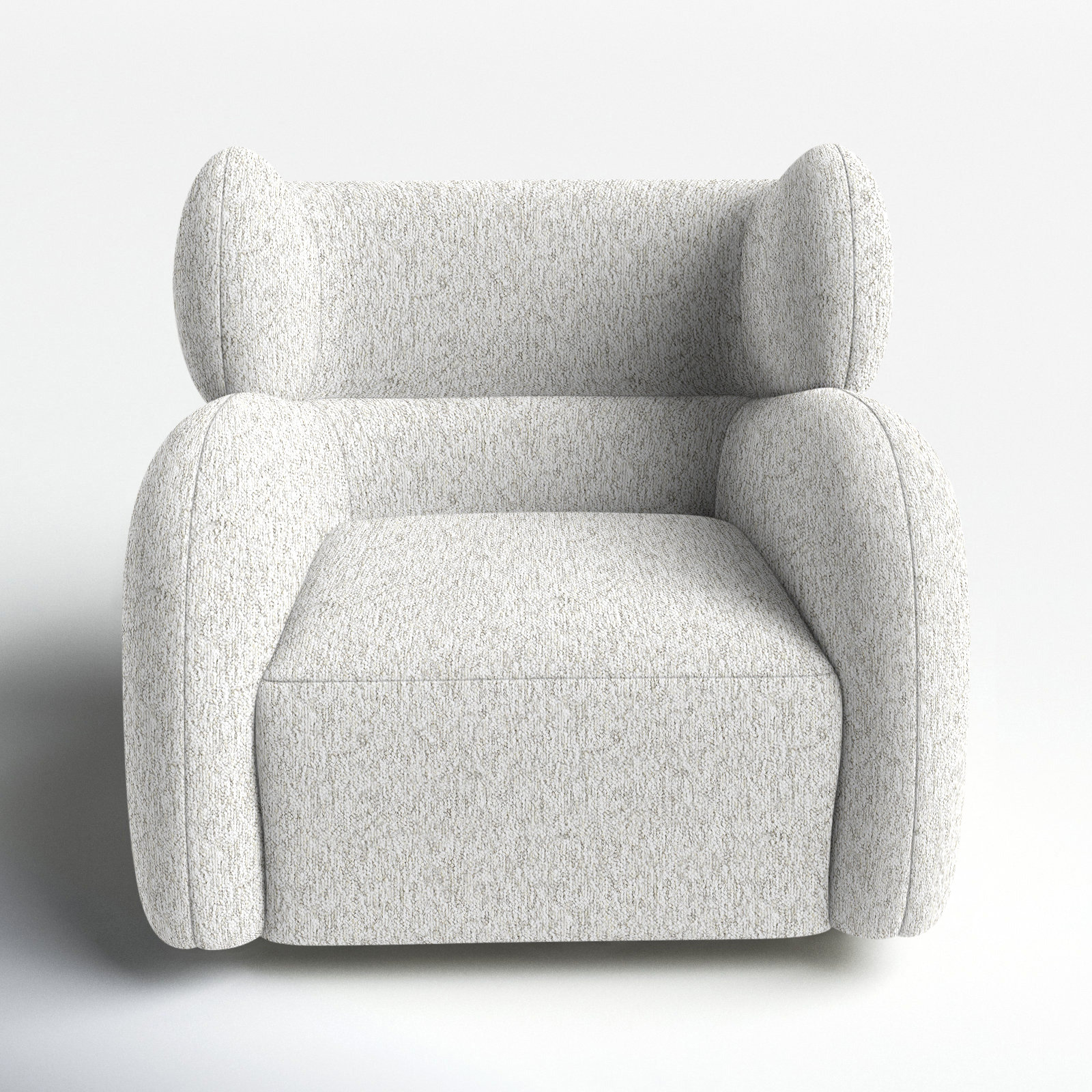 Pablo 36" W Swivel Armchair, Cream Chenille 1548-002