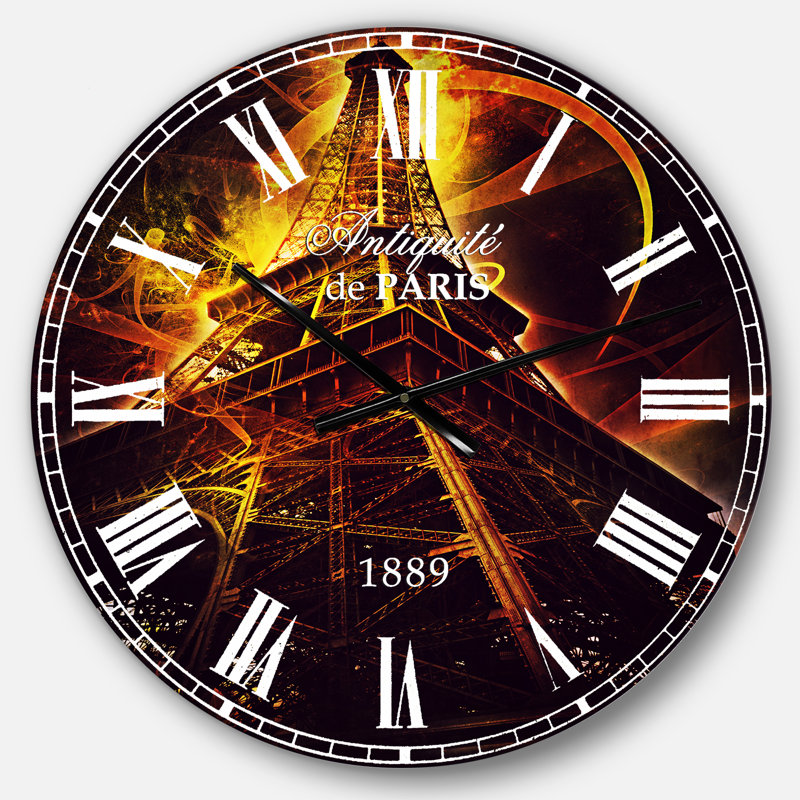 Horloge murale Paris Tour Eiffel, Grand
