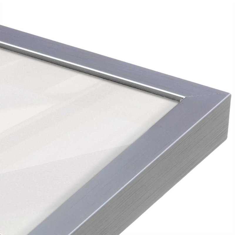 «Pier Angles II» par Nathan Larson, reproduction d'art, Argent argent, H 24 po x l 36 po