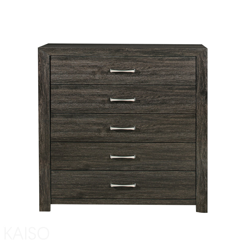 Mobilier de chambre à coucher de style contemporain avec poignées chromées 1 pièce