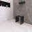 HIGEINE Solid Surface Shower Stool Freestanding Bathroom Stool Matte Black