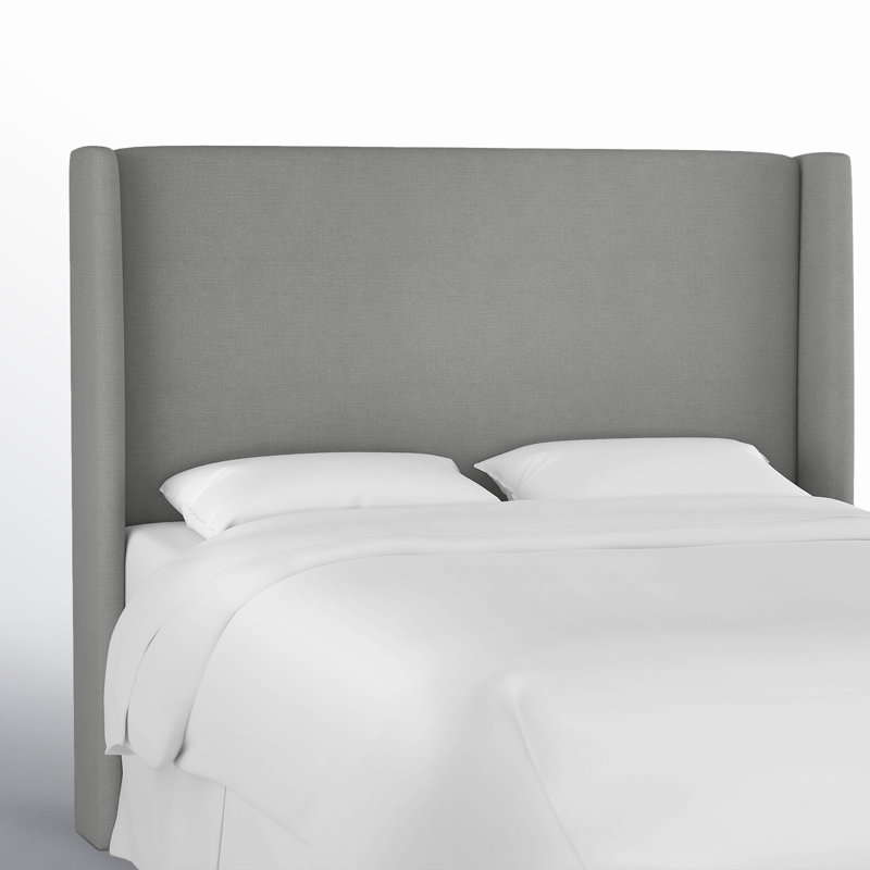 Bellfield Upholstered Headboard, Full, Classic Grey Linen