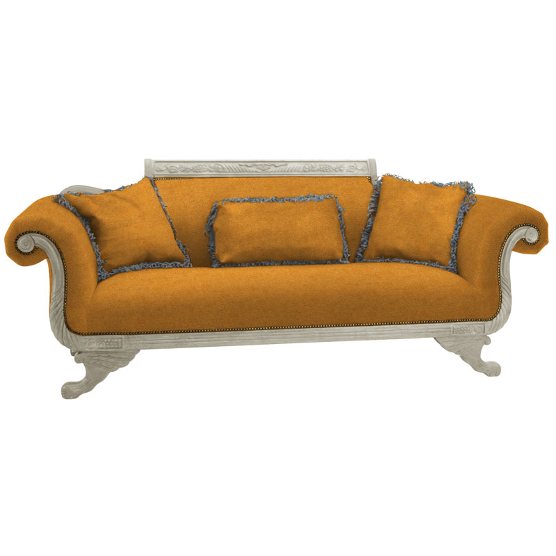 Duncan Leather Sofa, Natural, Brushy Bayou, Hair Hide Black/White