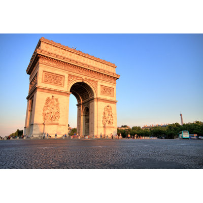 Alphin Arc De Triomphe At Sunset - Wrapped Canvas Print