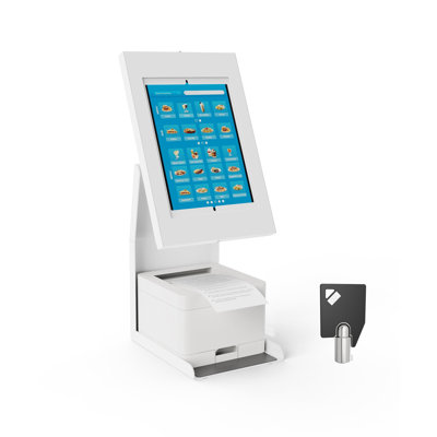 Anti-Theft Tablet Kiosk With Printer Shelf