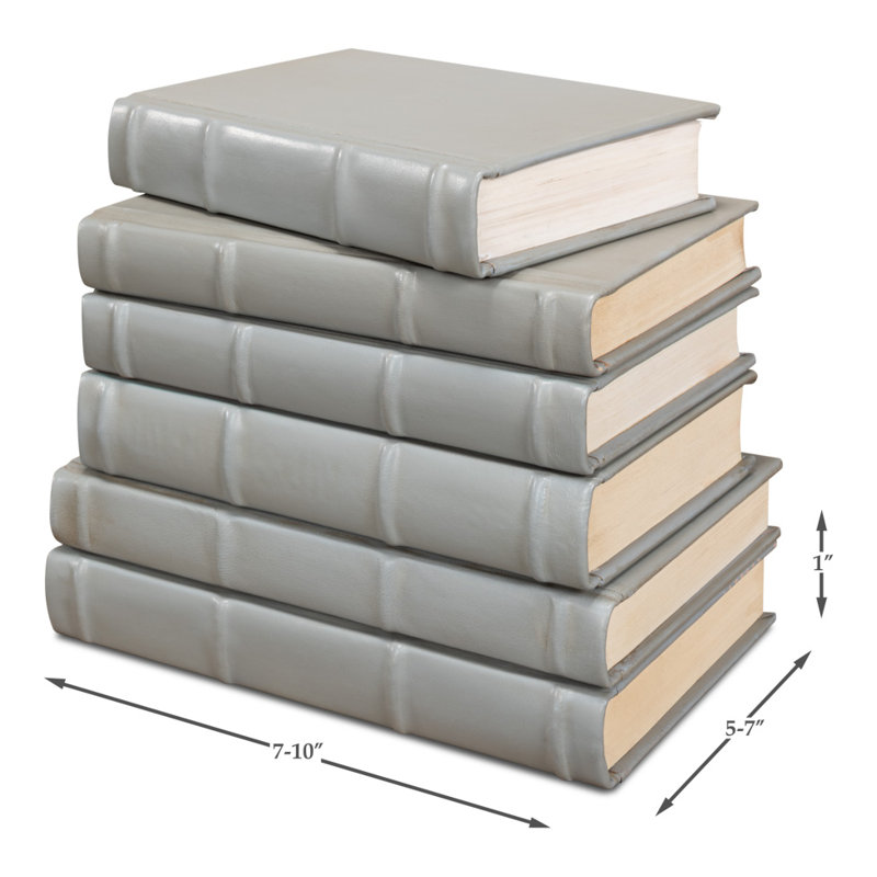 12 Piece Decorative Book Set, Antique Gray