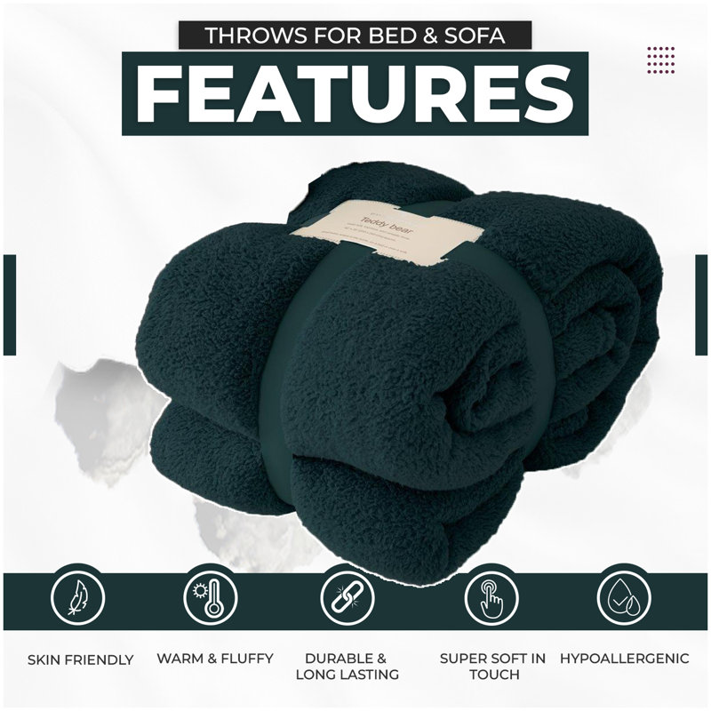  Standard Throw Blanket, W130 x L180cm, Green