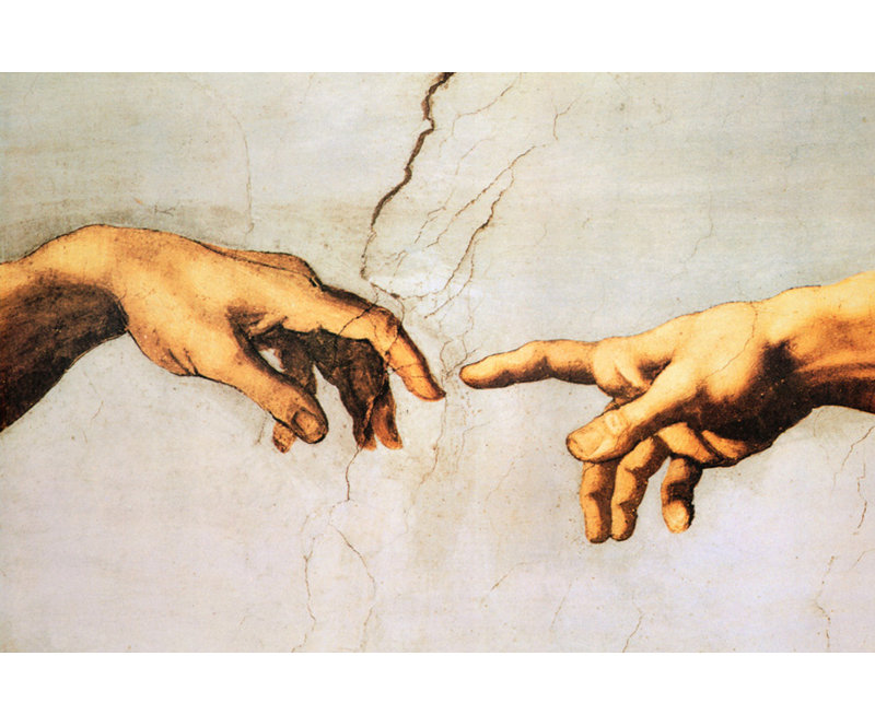 Creation of Adam, 12" H x 18" W