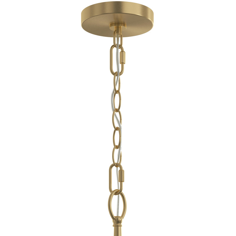 Lustre moyen à quatre lumières Jheni, Or brossé, 24