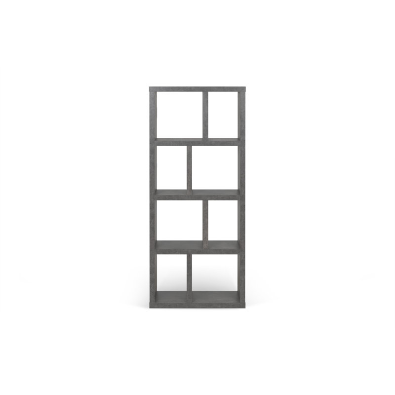 Sighfrith 159cm H x 70cm W Standard Bookcase, Concrete Look