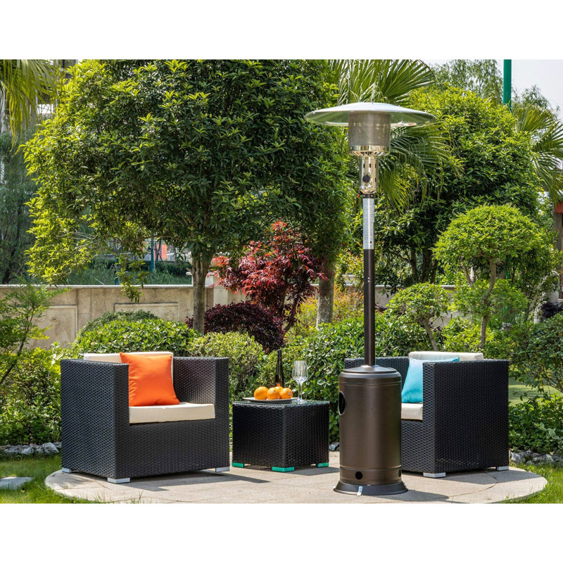 Outdoor Propane Heater With Portable Wheels, 47000 88-Inch Standing, Stainless Steel Burner For Party, Garden, Yard, Restaurant - Patio , Wheels 88 Inch Restaurant, Yard