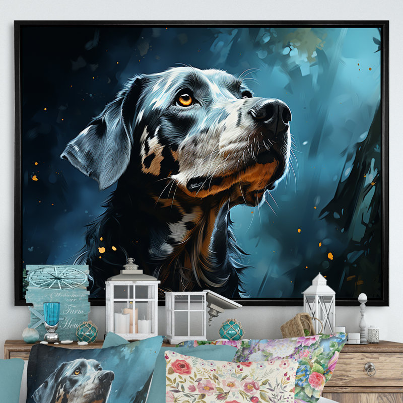 Dalmatian Dream II - impression, Cadre flottant noir, H 24 po x l 32 po x P 1 po