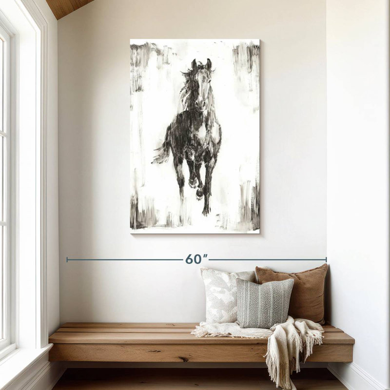 Brampt Rustic Black Stallion I, 45" H x 30" W