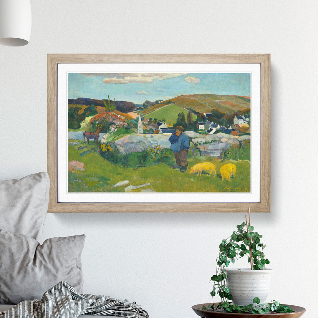 The Swineherd by Paul Gauguin - Picture Frame Painting