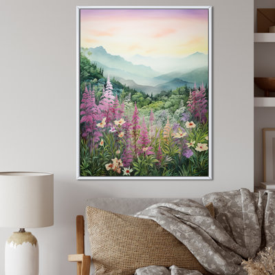 Pink Ferns Hill In Canada sur impression sur toile