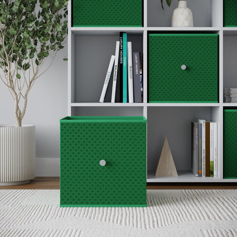 17 Stories Woven Decorative Basket, Green