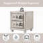 Table de chevet beige en tissu