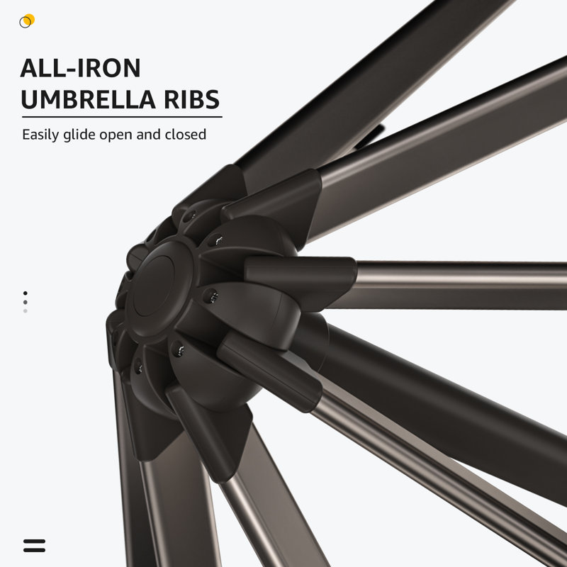 Parasol en porte-à-faux 10 ', Vert