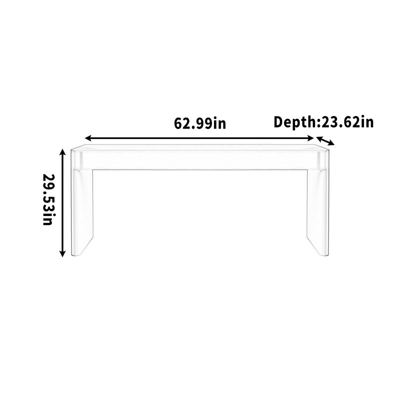 Quentez, H 29,53 po x l 62,99 po x P 23,62 po