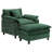 Chenille Oversized Accent Armchair With Ottoman-1002601920