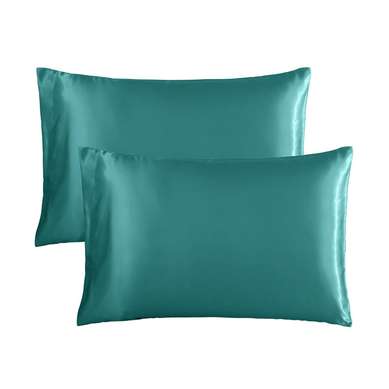 Taie d'oreiller en satin 2021SPC0422, Très grand, Bleu sarcelle