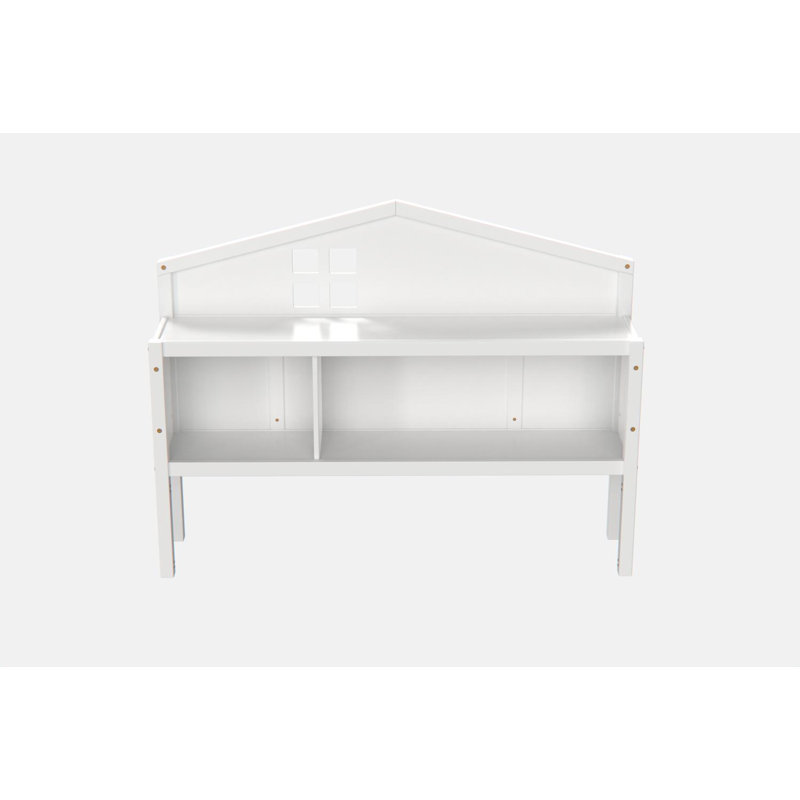Tête de lit avec rangement Montessori, Blanc