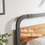 Modern Industrial Style Solid Metal Bed Frame With Headboard And Footboard , No Box Spring Needed-238726216