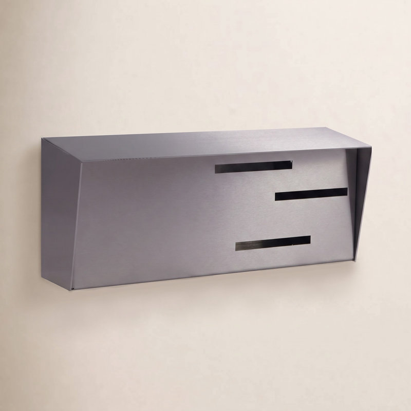 Modern Mailbox Wall Mounted Mailbox, Silver