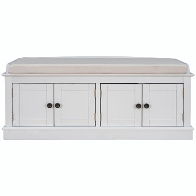 12 Pair Solid Wood Shoe Storage Bench
