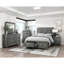 Commode de chambre grise, tiroirs gris