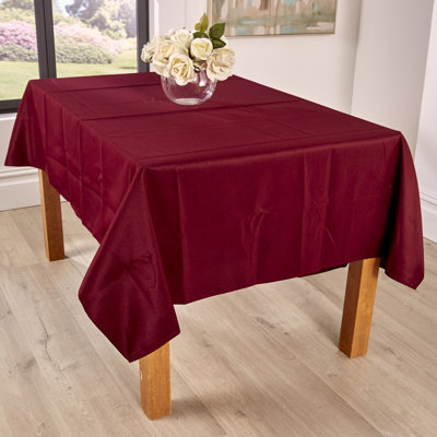 RE-5PCBurgundy Polyester Tablecloth