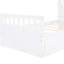 Lit mezzanine simple et lit plateforme avec 7 tiroirs - blanc construction et chambre à coucher pratique-118036451