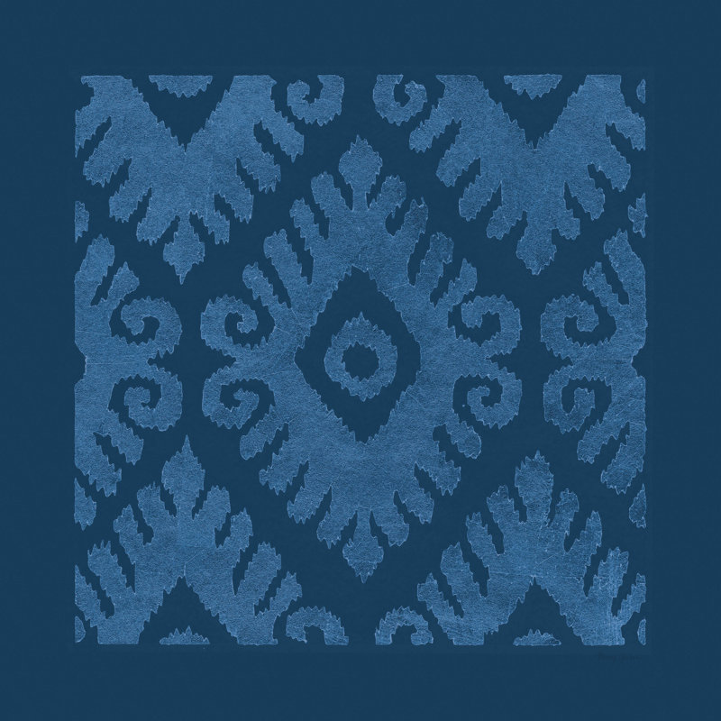 Simplement élégant VII bleu clair sur bleu foncé, H 20 po x l 20 po, Non, Toile tendue