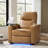 Lapin Genuine Leather Dual Motor Home Theater Power Recliner with Adjustable Power Headrest-101331401