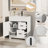 Breonica Shaunda 30" Single Bathroom Vanity Set with Sink Top, Zinc Alloy Faucet, Soft-Close Doors-100489074