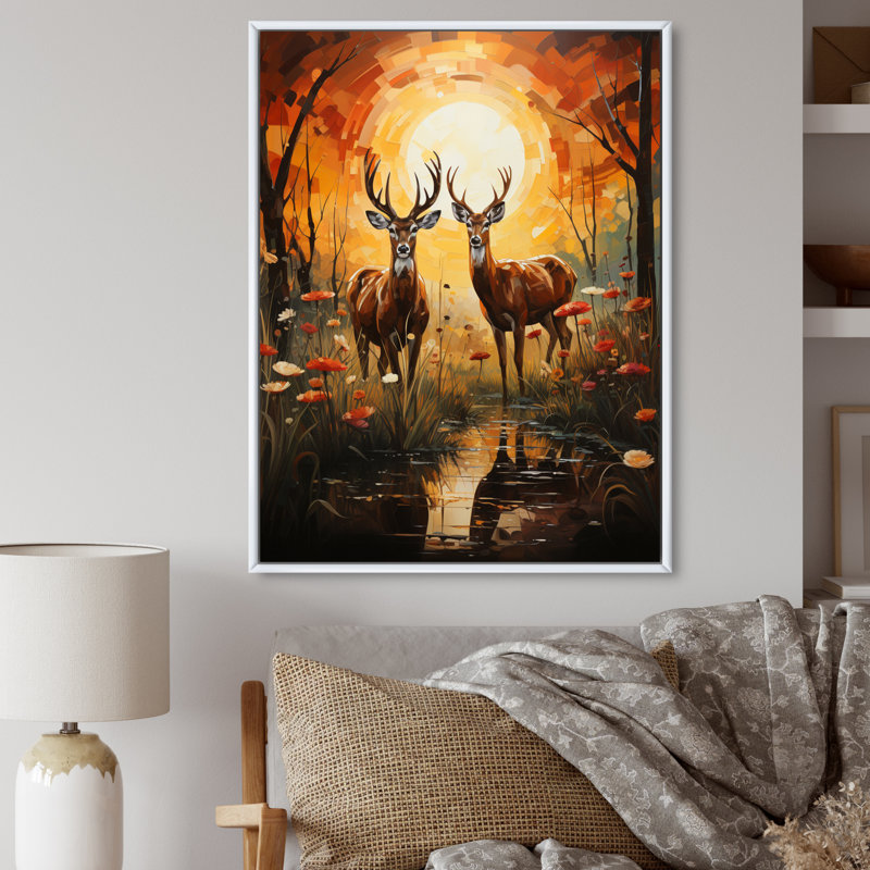 Chalmette, savane africaine symphonie II, H 32 po x l 24 po x P 1 po, Cadre flottant blanc
