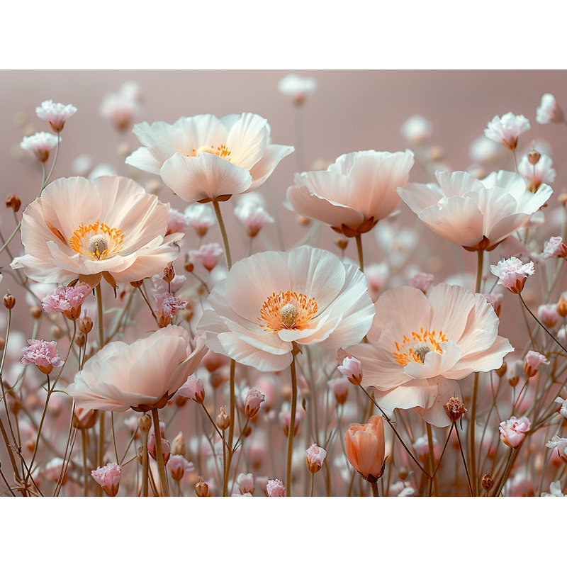 Rideaux de fenêtre pastel à motif de fleurs pastel doux - 2 panneaux_12268, L 20 po x L 63 po