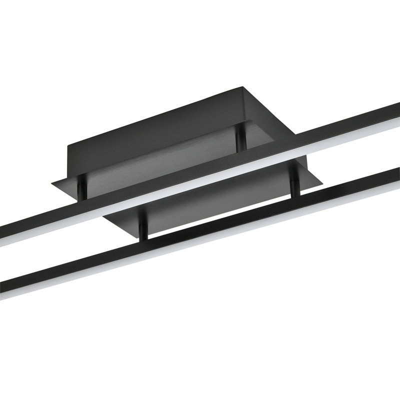 LED Semi Flush Mount, Matte Black