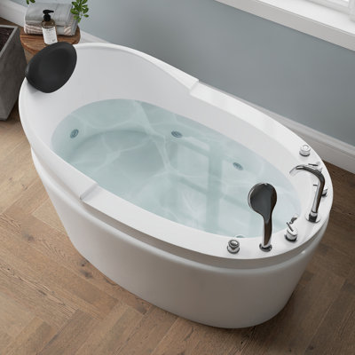 Baignoire de massage autoportante en acrylique 51 po avec siège Bulit