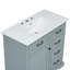 Meuble-lavabo gris 36 po avec lavabo en céramique intégré, 2 tiroirs rabattables et charnières de porte à fermeture en douceur pour le rangement et le décor de la salle de bain