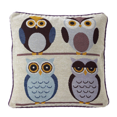 Tapestry Owls Velvet Scatter Cushion