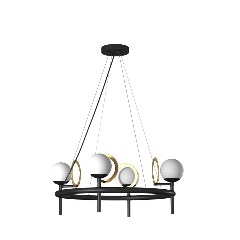 Ryian 4 - Light Wagon Wheel Chandelier