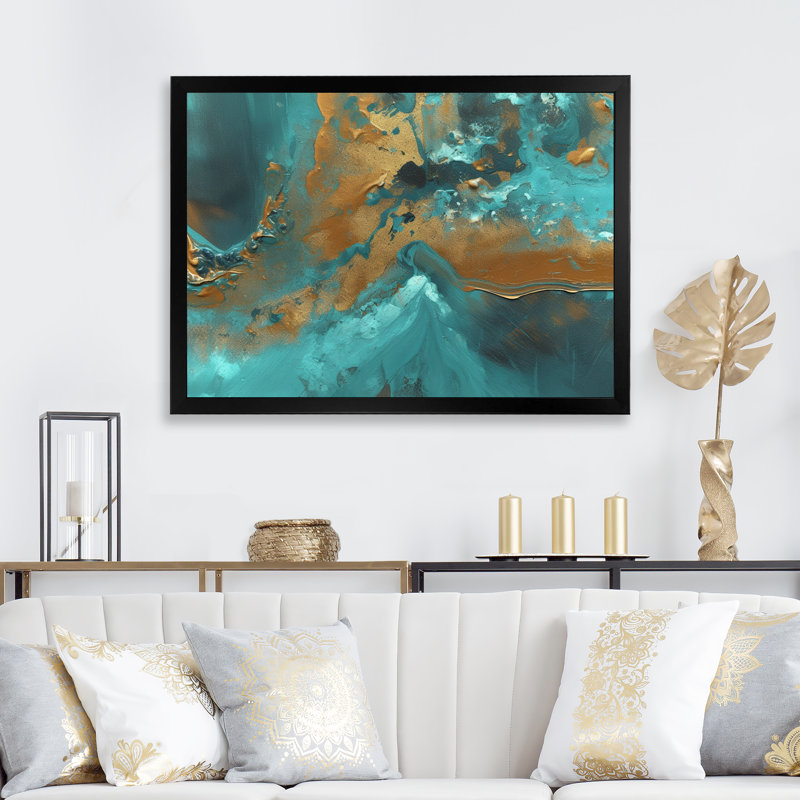 «Whirling Waves III», reproduction sur toile, Impression noire sur toile encadrée, H 12 po x l 20 po x P 1 po