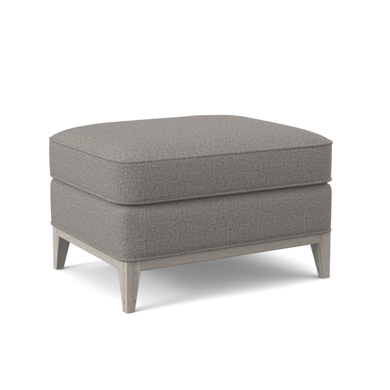Sonoma Upholstered Ottoman, Bisque, Kinsley Sky Viscose