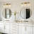 3-Light Antique Gold  Vanity Light With Seeded Glass Shade-979724376-979724383