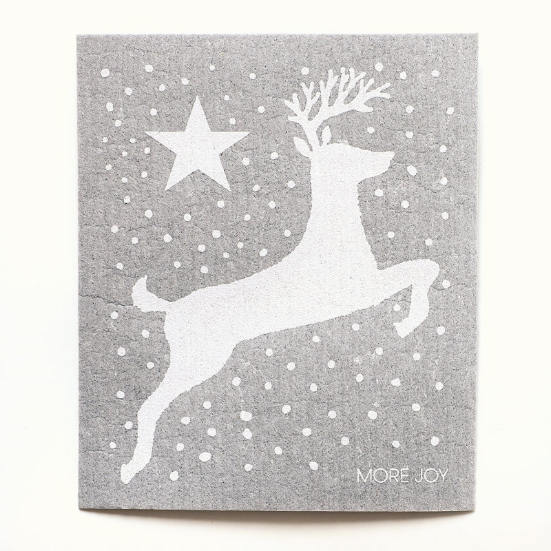 Renne avec chiffon flocon de neige
